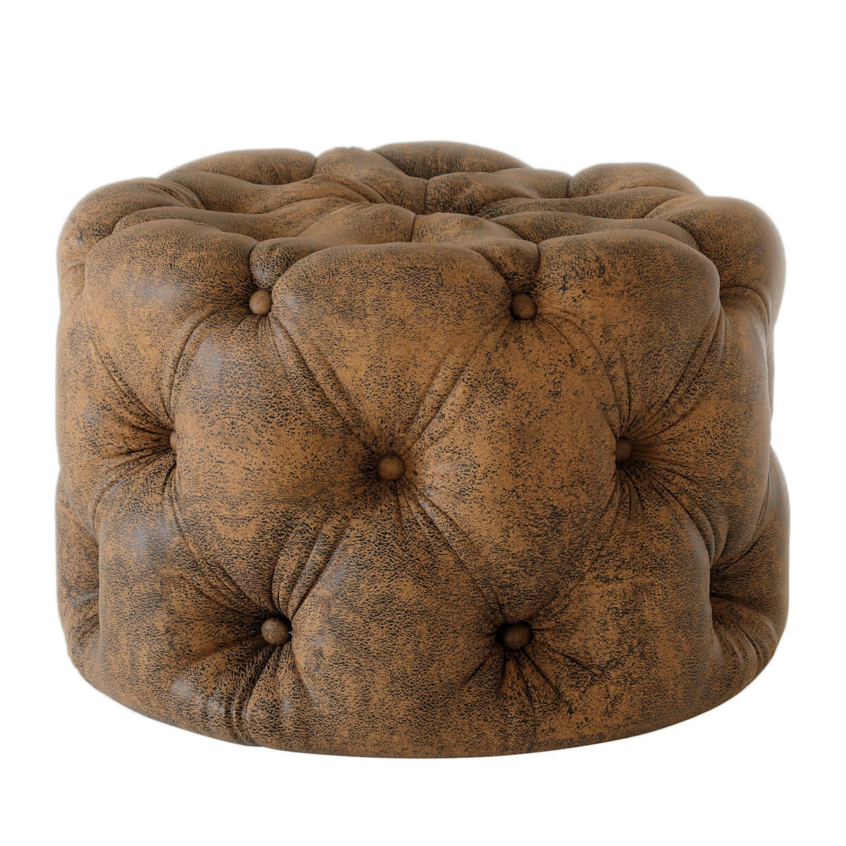 HOCKER in Textil Dunkelbraun  - Dunkelbraun/Schwarz, Design, Kunststoff/Textil (60/39/60cm) - P & B