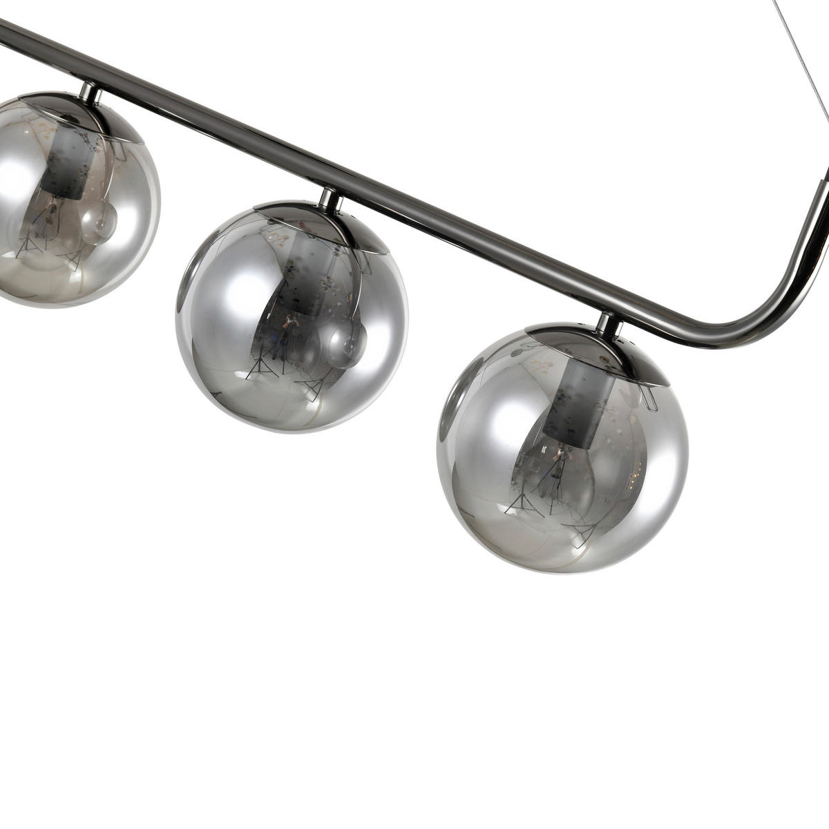 HÄNGELEUCHTE Alisa 122.5/80/13 cm  - Graphitfarben, KONVENTIONELL, Metall (122.5/80/13cm)