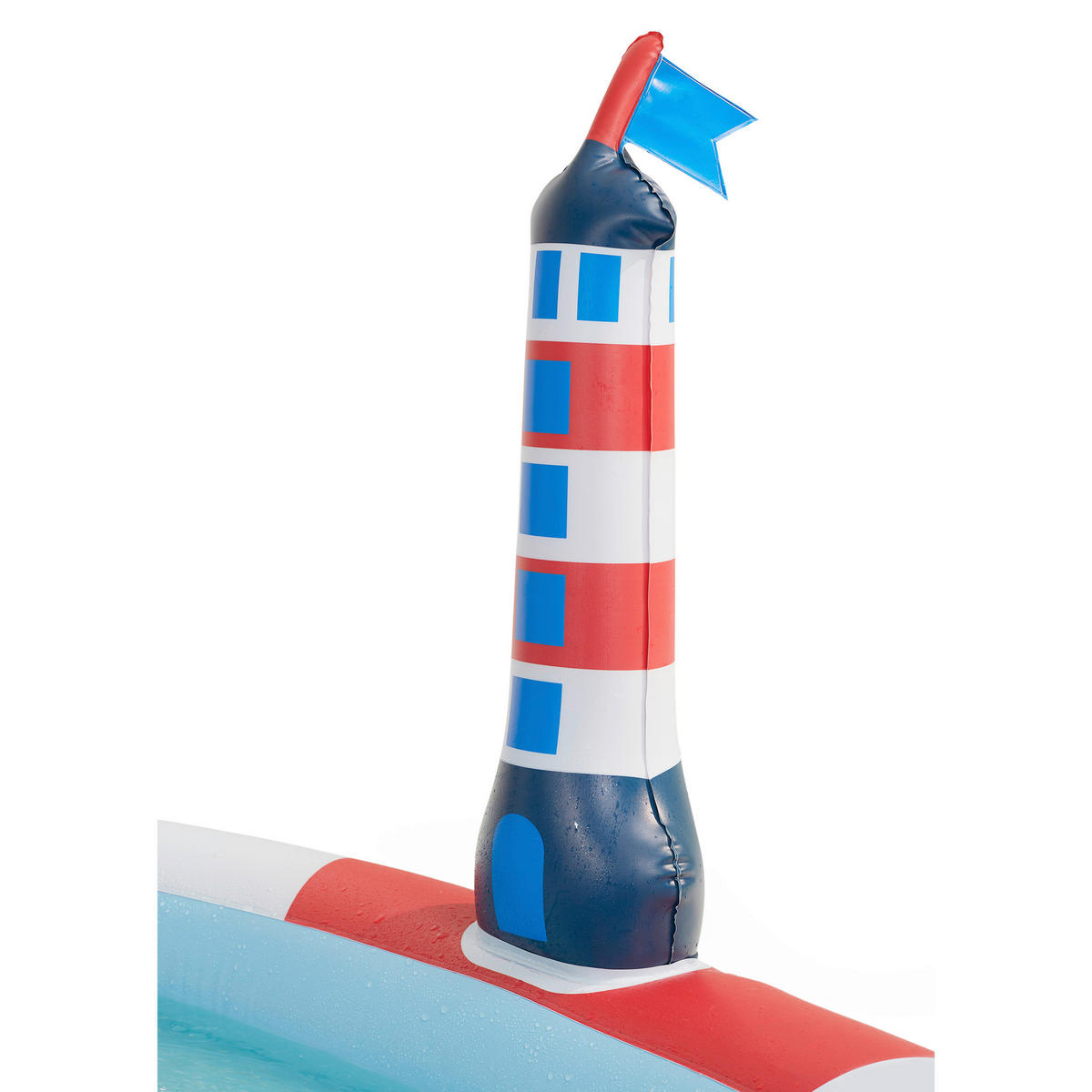SPIELPOOL Whale Adventure Pool 215/84/156 cm  - Rot/Weiß, Basics, Kunststoff (215/84/156cm)