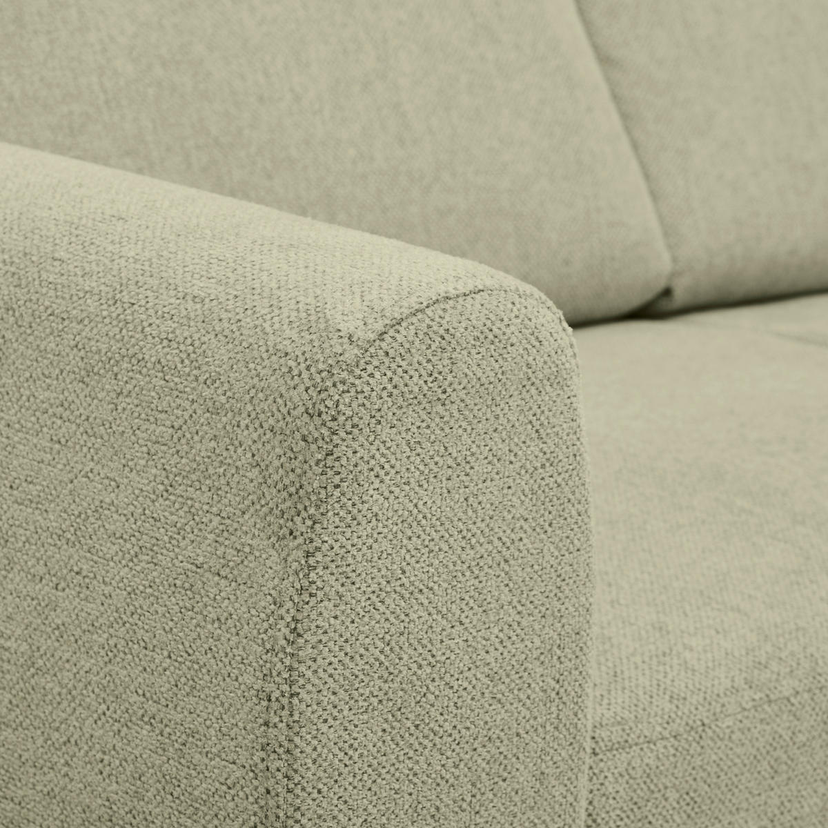 ECKSOFA Hellgrün Flachgewebe  - Buchefarben/Hellgrün, KONVENTIONELL, Holz/Textil (241/166cm) - Carryhome