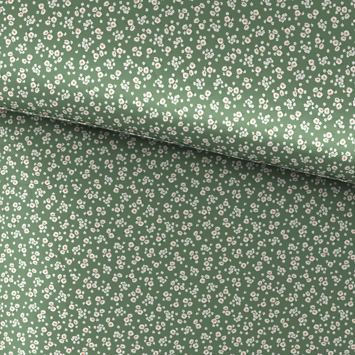 POSTELJINA GREEN 200/200 cm saten zelena  - zelena, Konvencionalno, tekstil (200/200cm) - Esposa