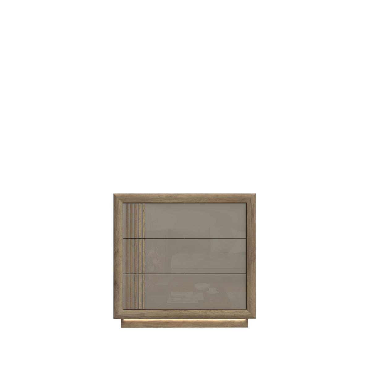 COMODĂ 103/98,2/42,3 cm  - bej/culoare lemn stejar, Modern, plastic/material pe bază de lemn (103/98,2/42,3cm) - Hom`in