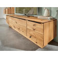 WOHNWAND  in Eichefarben  320/200,8/53,7 cm  - Eichefarben/Schwarz, Natur, Glas/Holz (320/200,8/53,7cm) - Valnatura