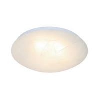 LED-DECKENLEUCHTE Lincoln 26/8 cm   - Alabasterfarben/Weiß, Basics, Kunststoff/Metall (26/8cm) - Boxxx