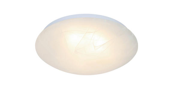 LED-DECKENLEUCHTE 26/8 cm - Alabasterfarben/Weiß, Basics, Kunststoff/Metall (26/8cm) - Boxxx