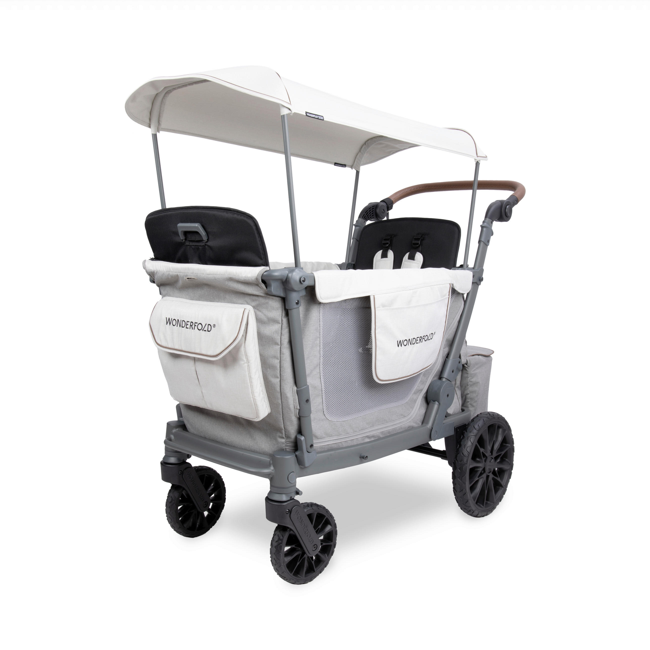 Wonderfold Bollerwagen L2 Series 2 Seater Wagon Grau 67x120x135 cm