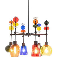HÄNGELEUCHTE Mazzo Sei 61/88/61 cm   - LIFESTYLE, Glas/Metall (61/88/61cm) - Kare-Design