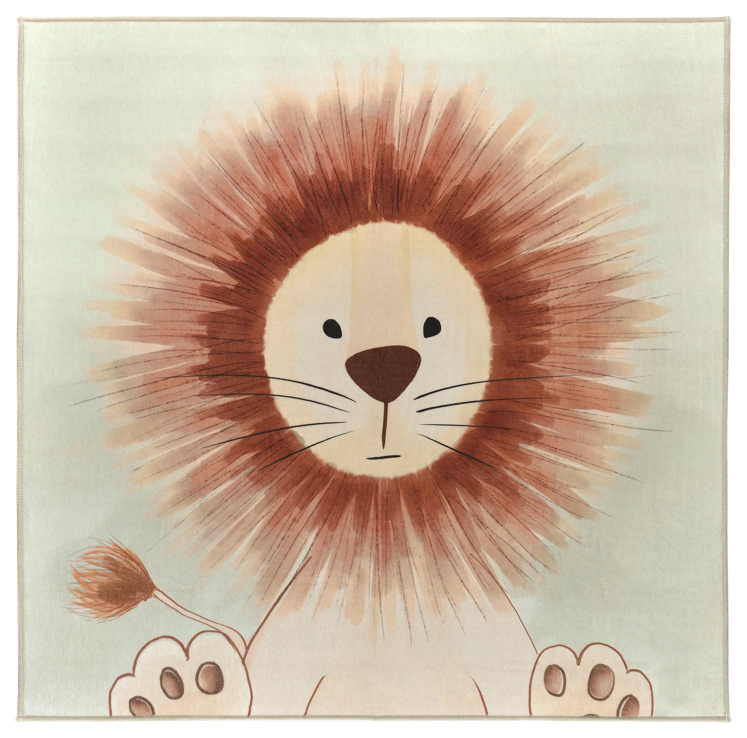 KINDERTEPPICH 120/120 cm LIVING-KIDS, waschbar  - Beige/Multicolor, Design, Kunststoff/Textil (120/120cm) - Lindorug