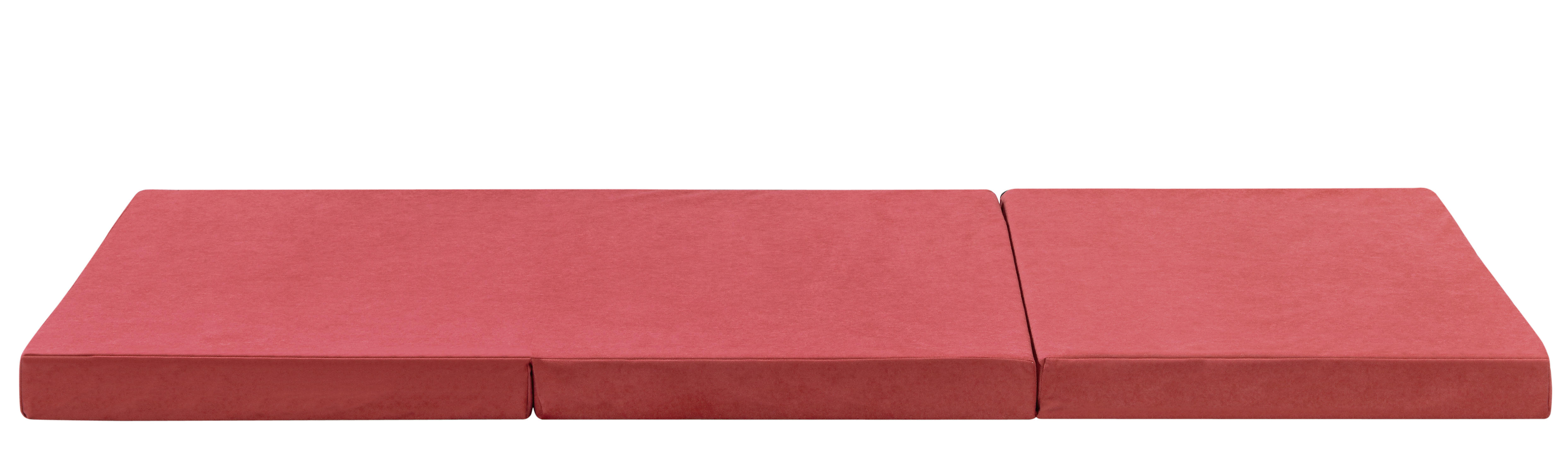 SKLADACÍ MATRAC, 65/186 cm - červená, Basics, textil (65/186cm)