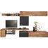 WOHNWAND Altholz, Eiche mehrschichtige Massivholzplatte (Tischlerplatte) Anthrazit, Eichefarben - Eichefarben/Anthrazit, Design, Glas/Holz (320/178/56,7cm) - Voglauer