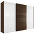 SCHIEBETÜRENSCHRANK in massiv Kernnussbaum Weiß, Nussbaumfarben - Nussbaumfarben/Weiß, Design, Holz/Holzwerkstoff (272/229,6/70,7cm) - Hülsta SCHIEBETÜRENSCHRANK in massiv Kernnussbaum Weiß, Nussbaumfarben - Nussbaumfarben/Weiß, Design, Holz/Holzwerkstoff (272/229,6/70,7cm) - Hülsta