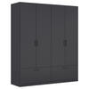 KLEIDERSCHRANK in Grau  - Grau, Basics, Holzwerkstoff/Metall (181/210/54cm) - Boxxx