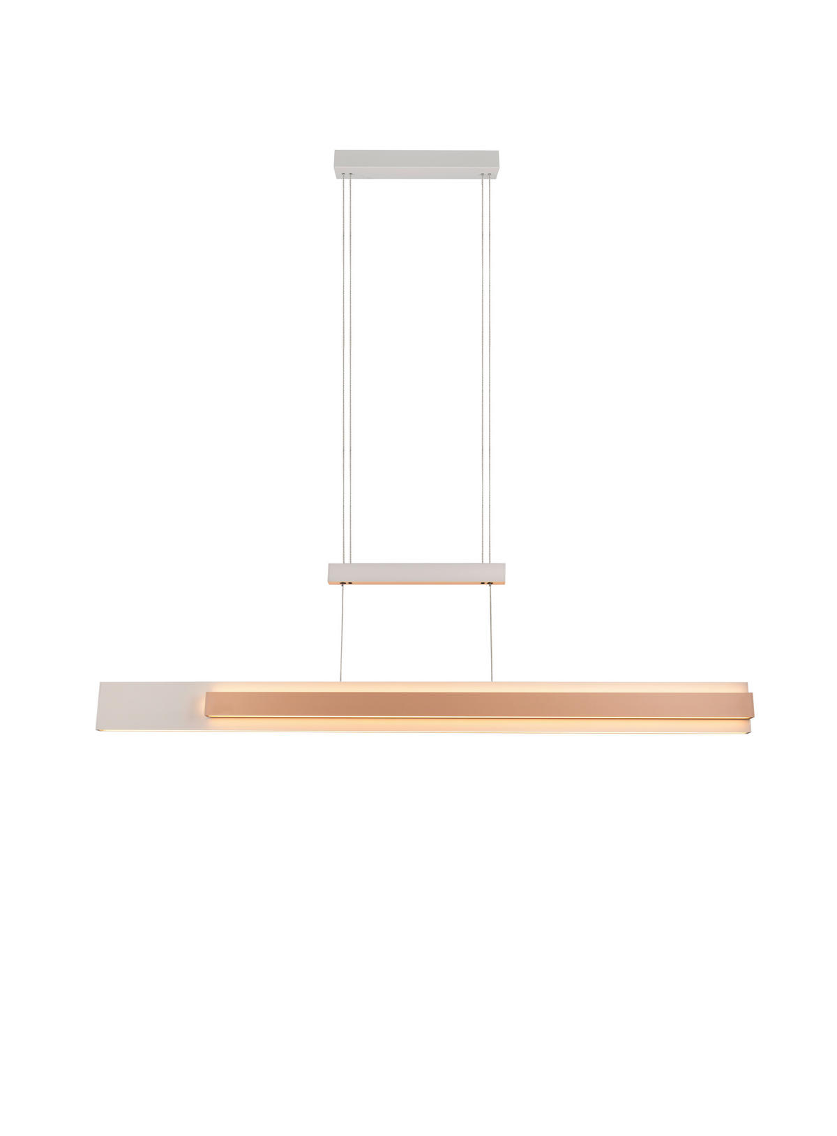 LED-PENDELLEUCHTE Rivera 190,5/174/6 cm   - Aprikose/Grau, Design, Metall (190,5/174/6cm) - Musterring