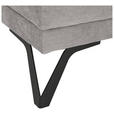 ECKSOFA in Chenille Grau  - Schwarz/Grau, KONVENTIONELL, Textil/Metall (264/178cm) - Hom`in