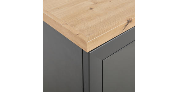 LOWBOARD in 180/55,6/50,1 cm - Anthrazit/Eiche Artisan, LIFESTYLE, Holzwerkstoff/Metall (180/55,6/50,1cm) - Hom`in