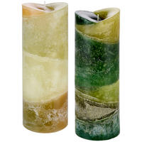 BLOCKLJUS 10/25 cm  - grön/mörkgrön, Natur, paraffin/naturmaterial (10/25cm)