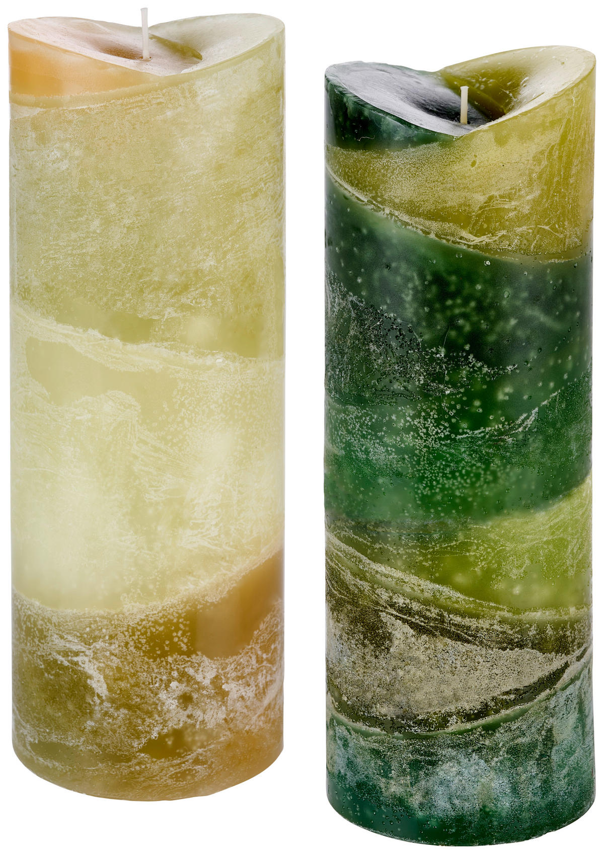 BLOCKLJUS 10/25 cm  - grön/mörkgrön, Natur, paraffin/naturmaterial (10/25cm)