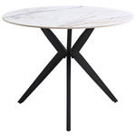 ESSTISCH in Metall, Keramik 100/100/76 cm  - Beige/Schwarz, Design, Keramik/Metall (100/100/76cm) - Xora