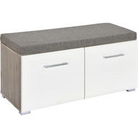 KLUPA ZA PREDSOBLJE  boja srebrnog hrasta  pločasti materijal  - boja hroma/boja srebrnog hrasta, Dizajnerski, metal/pločasti materijal (85/38/38cm) - Xora