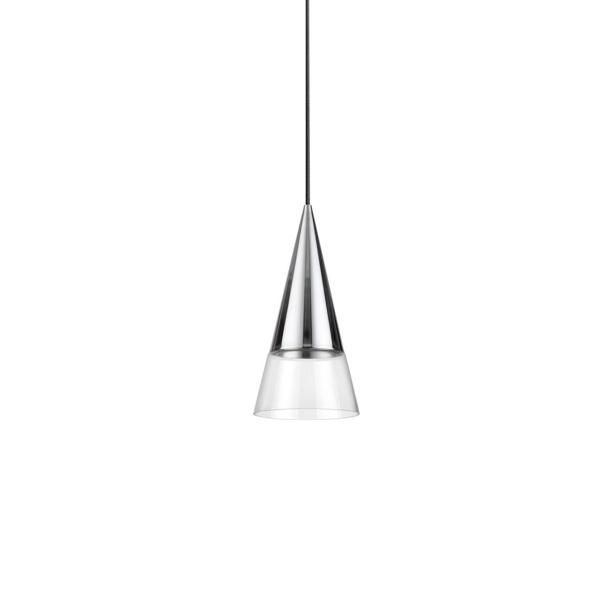 HÄNGELEUCHTE 15/50/233 cm   - Klar/Chromfarben, KONVENTIONELL, Glas/Metall (15/50/233cm) - Ideal Lux