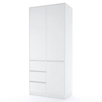 ORMAR ZA ODEĆU bela   - bela, Osnovno, pločasti materijal (90/205/52cm) - Xora