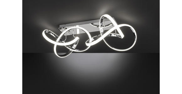 LED-DECKENLEUCHTE - Chromfarben, Design, Kunststoff/Metall (90/30,8/57cm) - Ambiente
