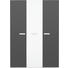 KLEIDERSCHRANK 3-türig Graphitfarben, Weiß - Graphitfarben/Alufarben, Design, Glas/Holzwerkstoff (151,3/213,6/59,7cm) - Xora KLEIDERSCHRANK 3-türig Graphitfarben, Weiß - Graphitfarben/Alufarben, Design, Glas/Holzwerkstoff (151,3/213,6/59,7cm) - Xora
