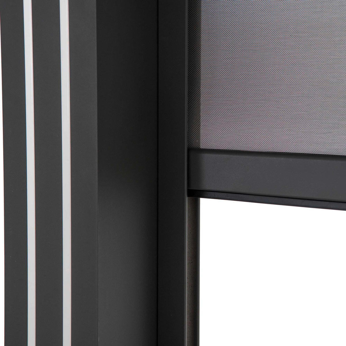 PAVILLON-ROLLO  - Grau, Basics, Textil/Metall (182/180cm) - Modante