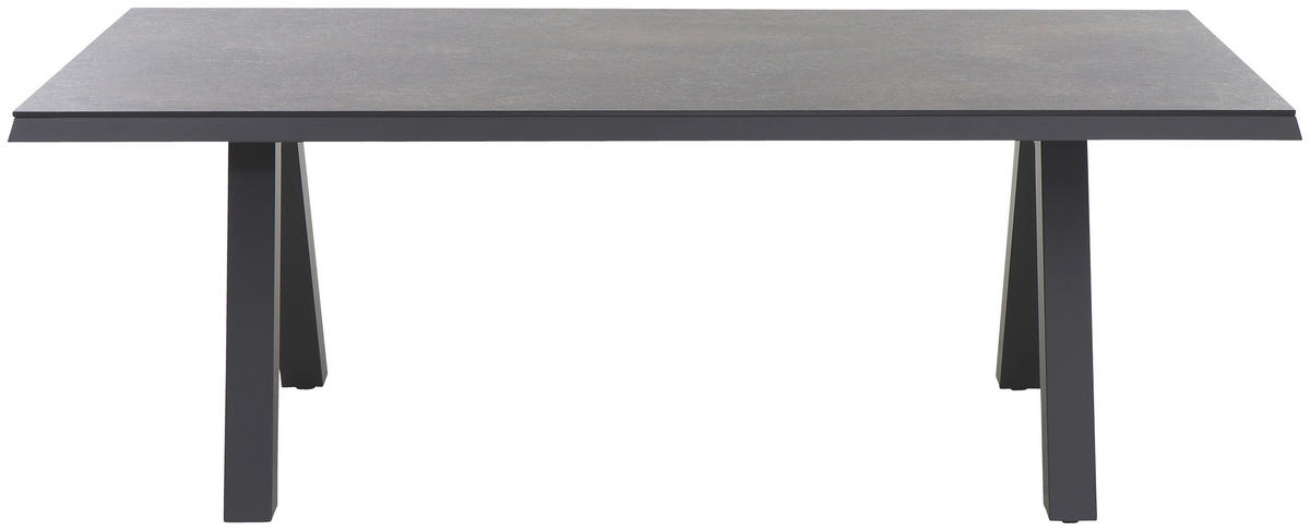 GARTENTISCH 200/100/74 cm Metall rechteckig  - Anthrazit/Titanfarben, Basics, Kunststoff/Metall (200/100/74cm) - Siena Garden