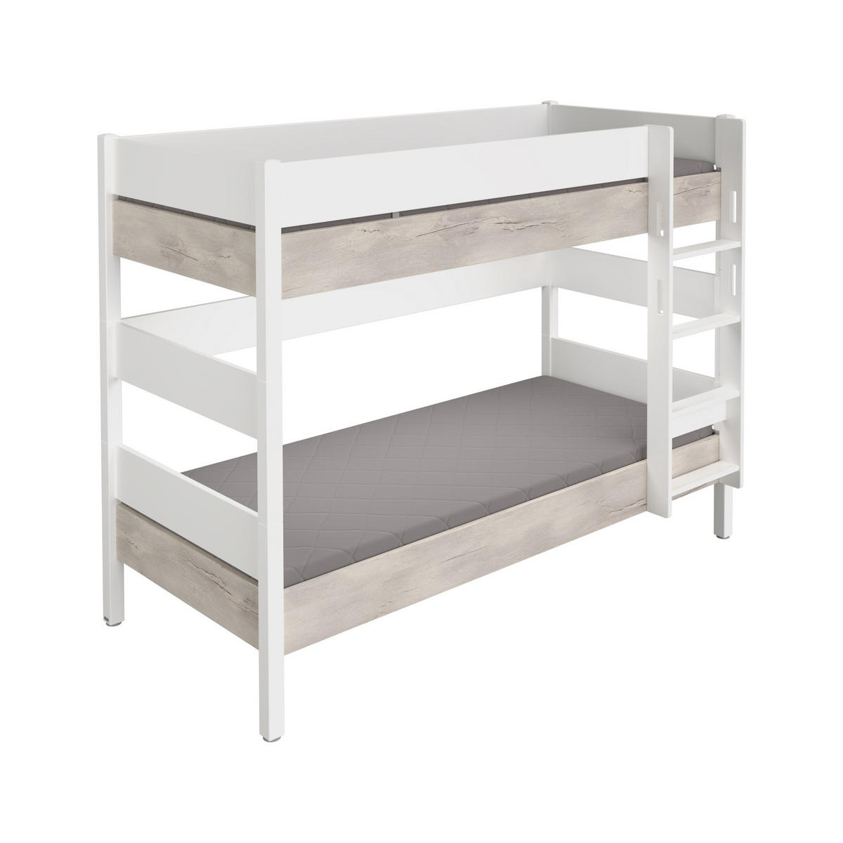 ETAGENBETT - Weiß/Silbereichenfarben, Basics, Holz/Holzwerkstoff (90/200cm) - Paidi