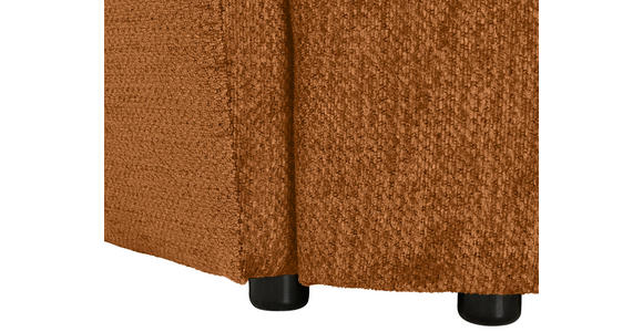 SCHLAFSOFA Chenille Rostfarben - Rostfarben/Schwarz, KONVENTIONELL, Kunststoff/Textil (238/74/107cm) - Carryhome
