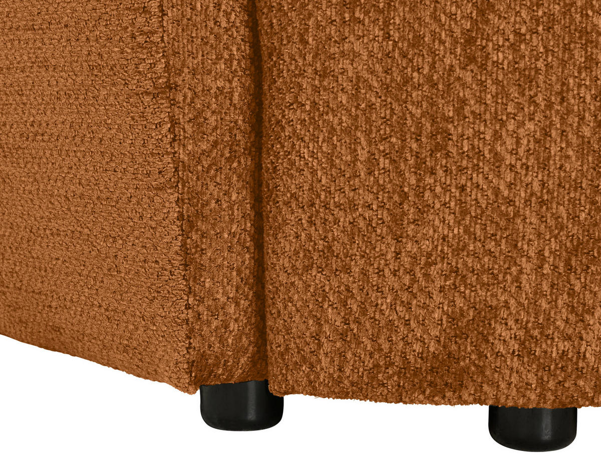 SCHLAFSOFA Chenille Rostfarben  - Rostfarben/Schwarz, KONVENTIONELL, Kunststoff/Textil (238/74/107cm) - Carryhome