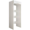 WASCHMASCHINENSCHRANK 67,5/200/67,5 cm  in Weiß  - Silberfarben/Weiß, Design, Holzwerkstoff/Metall (67,5/200/67,5cm)