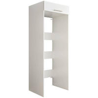 OMARICA ZA PRALNI STROJ  bela  - srebrne barve/bela, Design, kovina/leseni material (67,5/200/67,5cm)