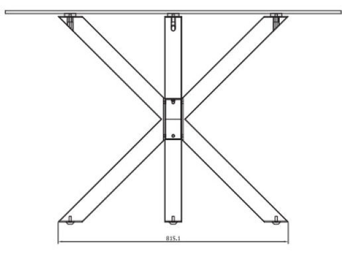 JEDILNA MIZA, bela  - črna/bela, Trend, kovina/keramika (119/119/75,5cm) - MID.YOU