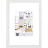 RÁM NA OBRAZY, 1 foto 13 cm x 18 cm - biela, Basics, plast/sklo (21/30cm)
