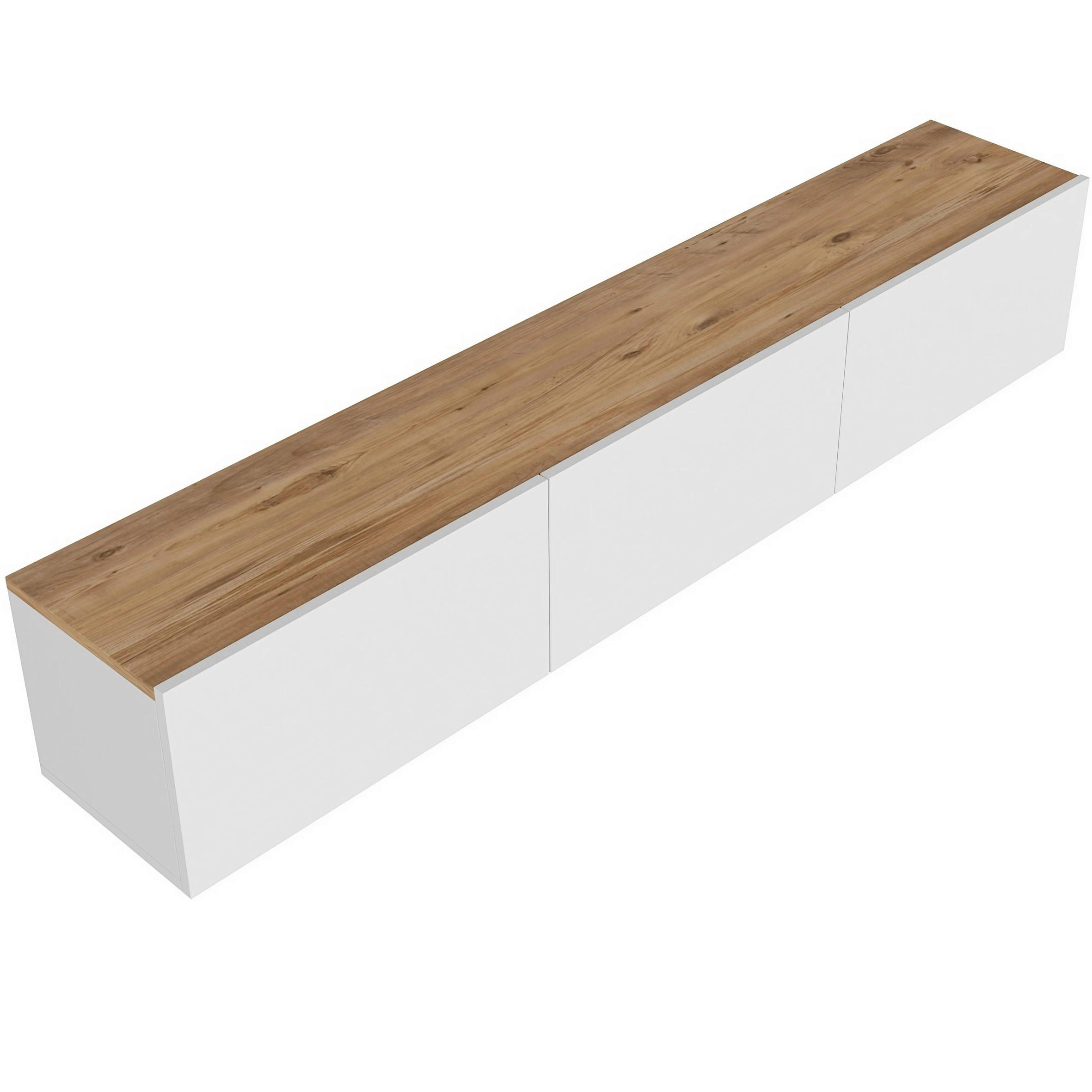LOWBOARD  150/30/32 cm  hängend  - Weiß/Kieferfarben, Design, Holzwerkstoff (150/30/32cm) - MID.YOU