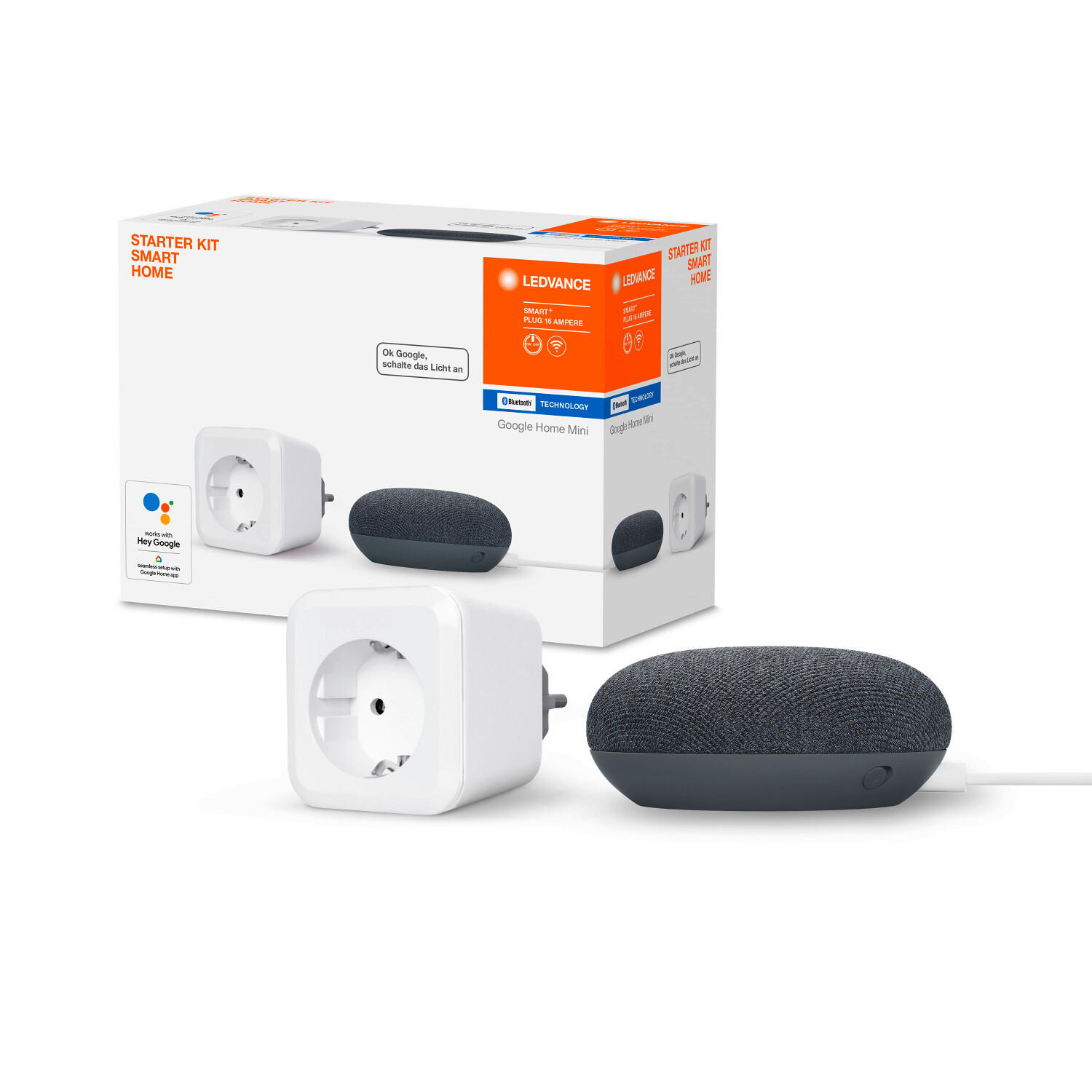 GOOGLE BK IDPLUG BT KIT 10,5/6/6 cm   - Schwarz/Weiß, Basics, Kunststoff (10,5/6/6cm) - Ledvance