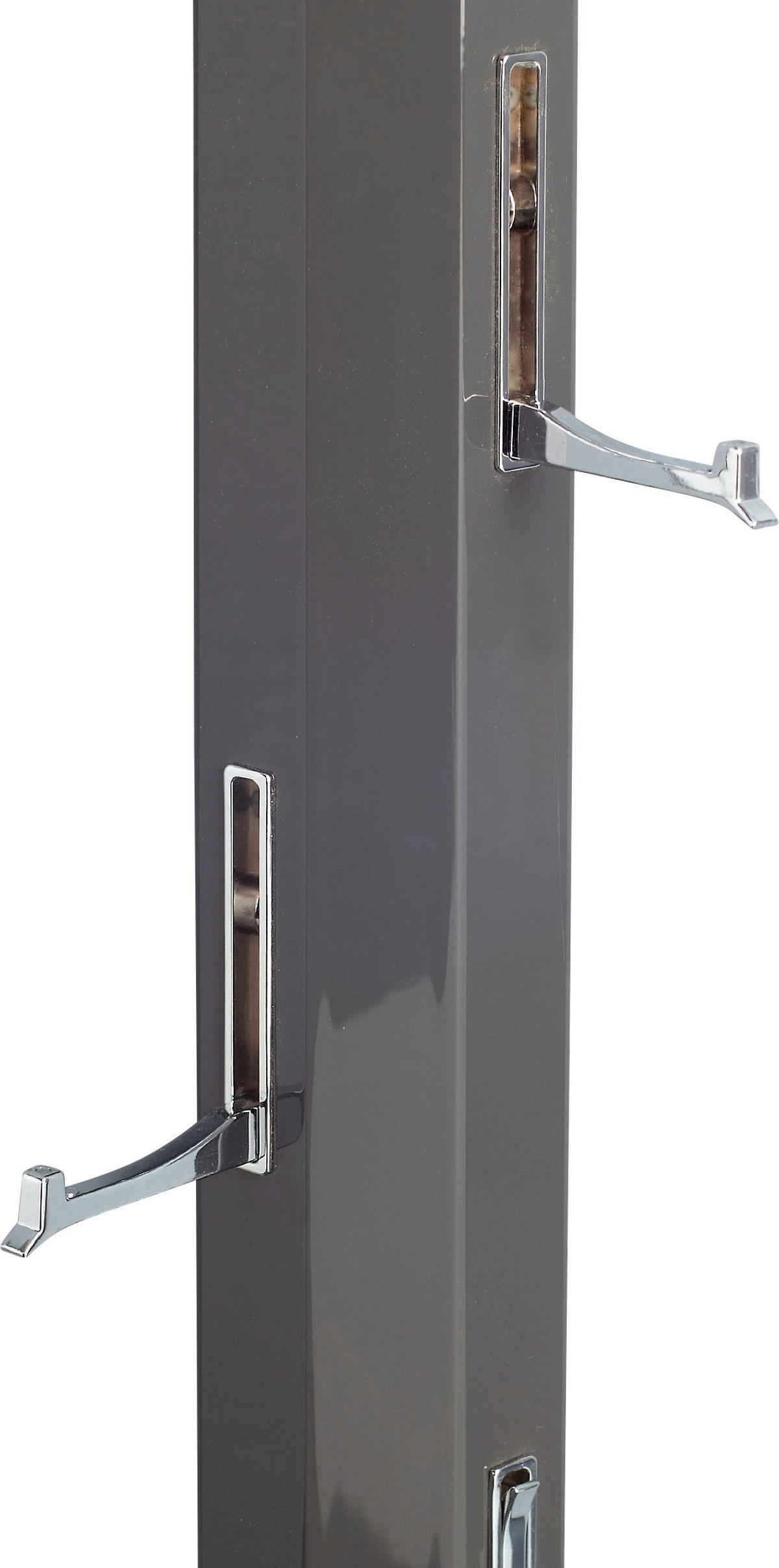 GARDEROBENPANEEL  in 8/185/4 cm  - Chromfarben/Anthrazit, Basics, Holzwerkstoff/Metall (8/185/4cm)