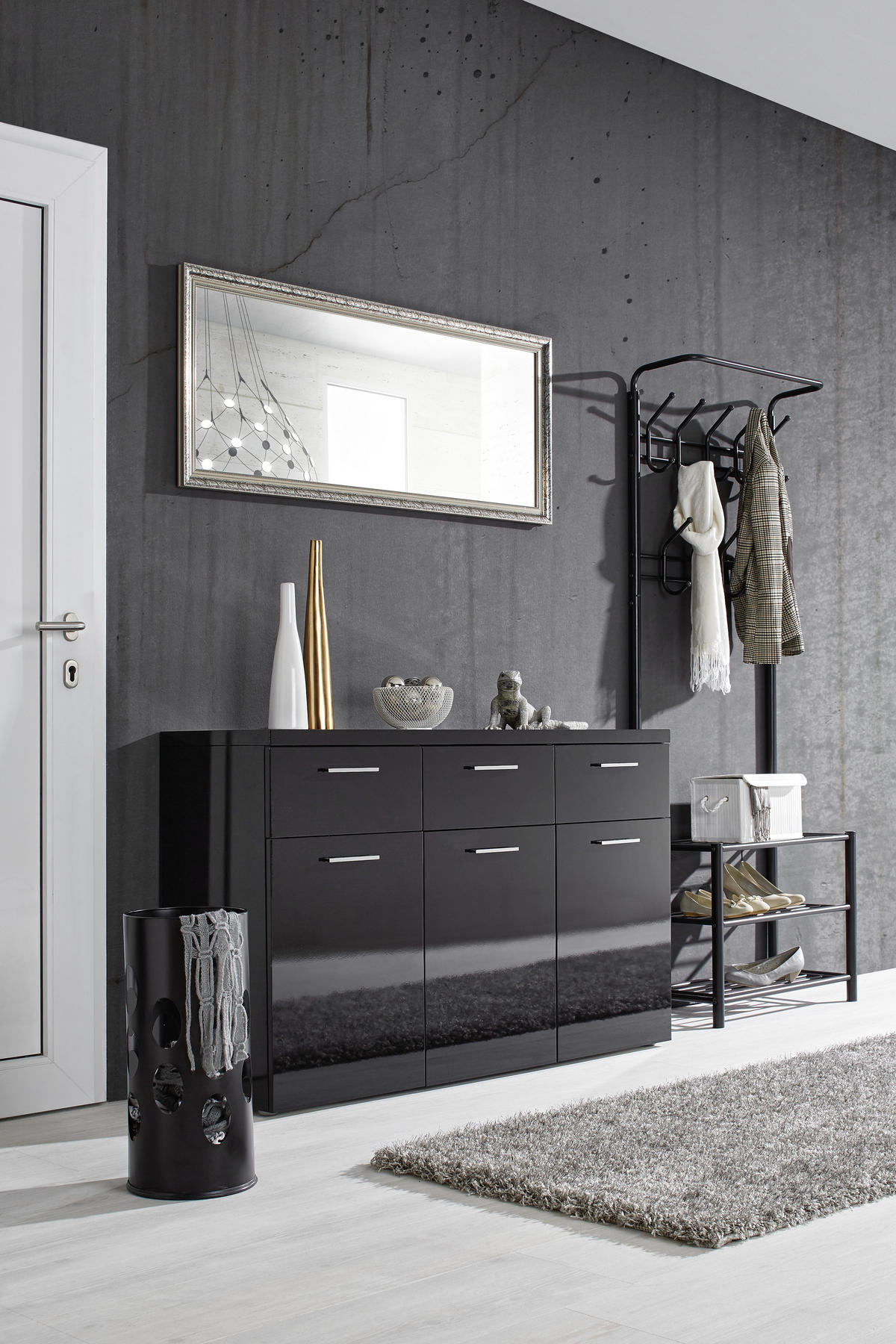 KLÄDHÄNGARE - svart, Design, metall (67/185/32cm) - Best Price