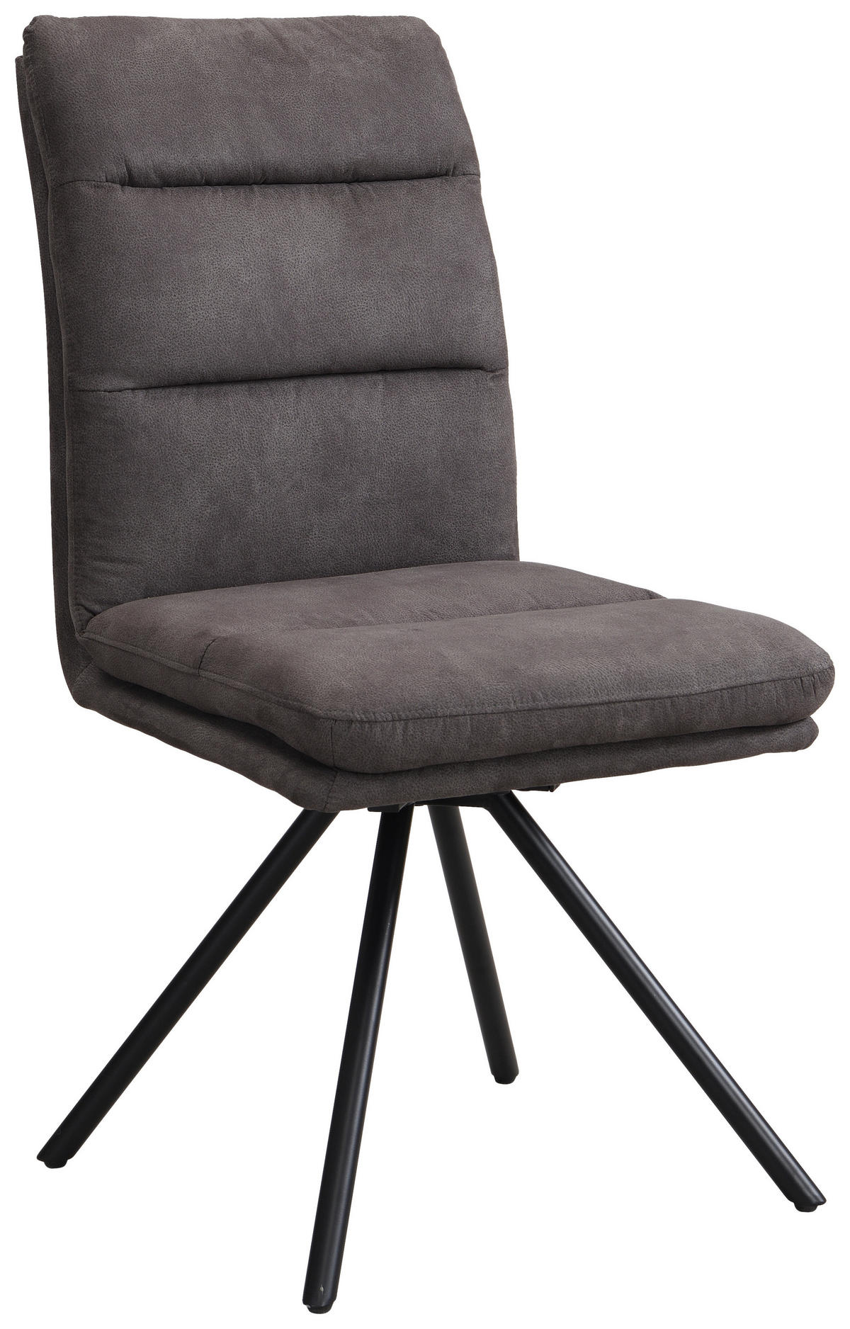 STUHL - Schwarz/Grau, Design, Textil/Metall (46/92,5/65cm) - Cantus