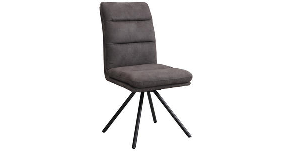 STUHL - Schwarz/Grau, Design, Textil/Metall (46/92,5/65cm) - Cantus