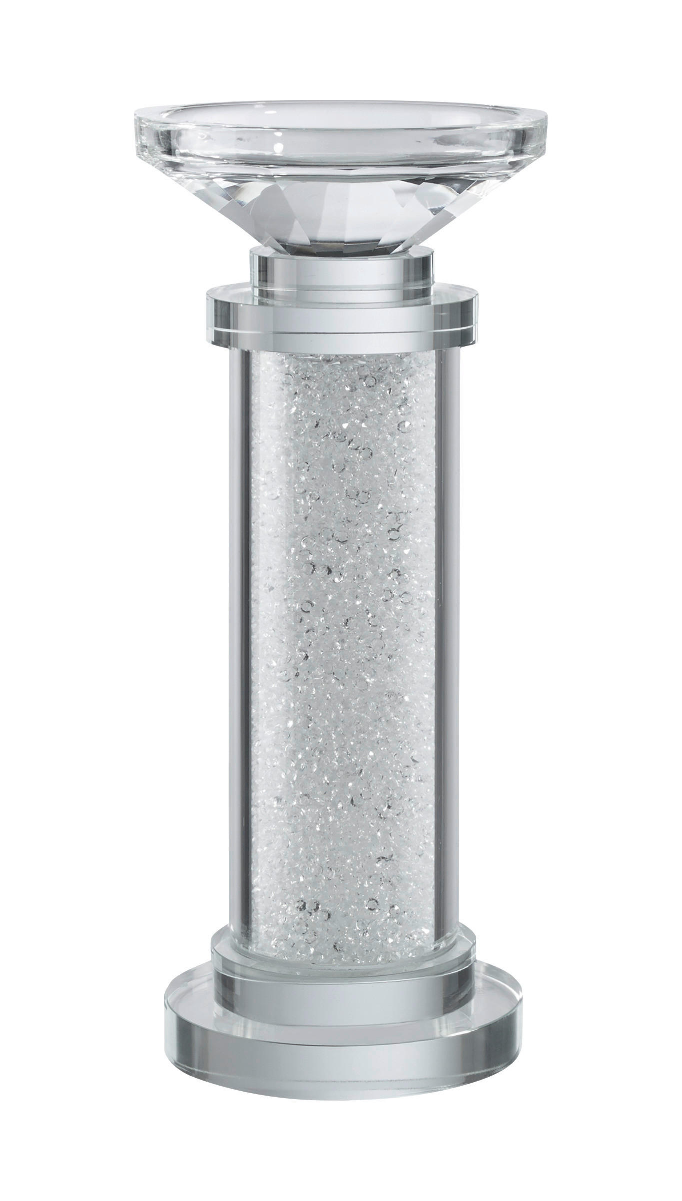 KERZENHALTER - Klar, Basics, Glas (9/21,5/9cm) - Ambia Home