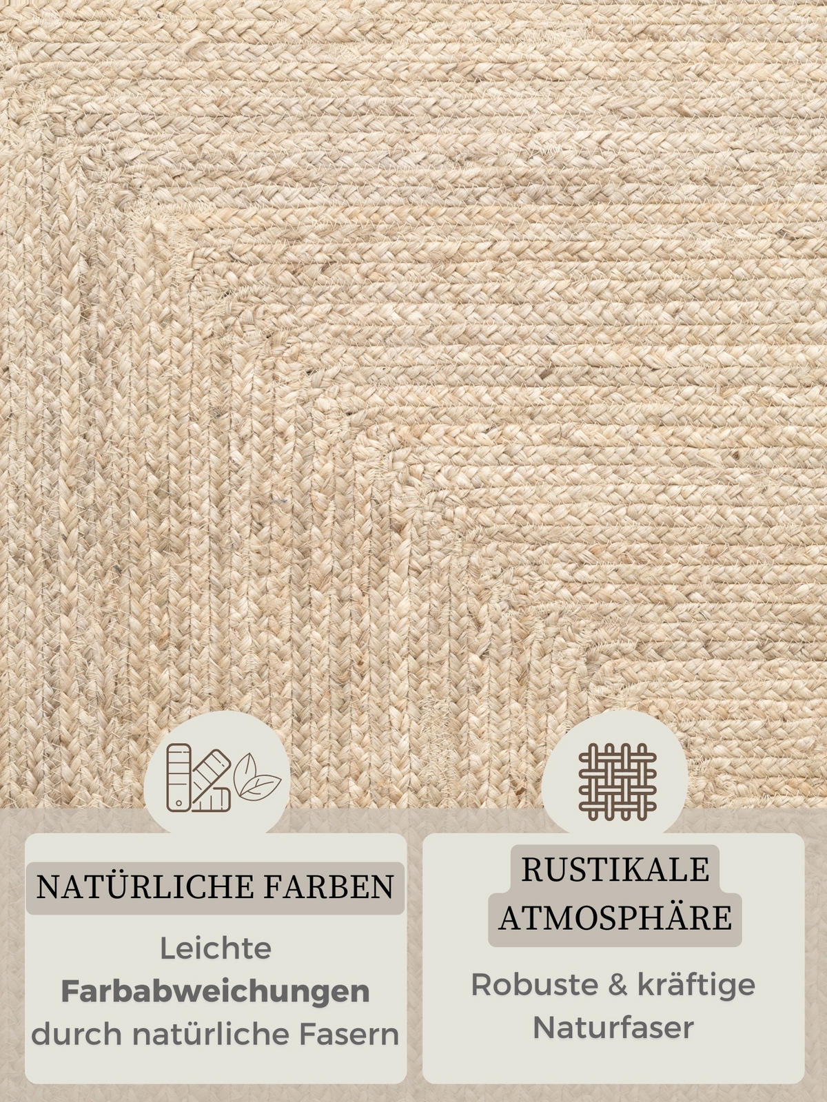 JUTETEPPICH 80/150 cm Sharmila Creme  - Creme, Basics, Textil (80/150cm)