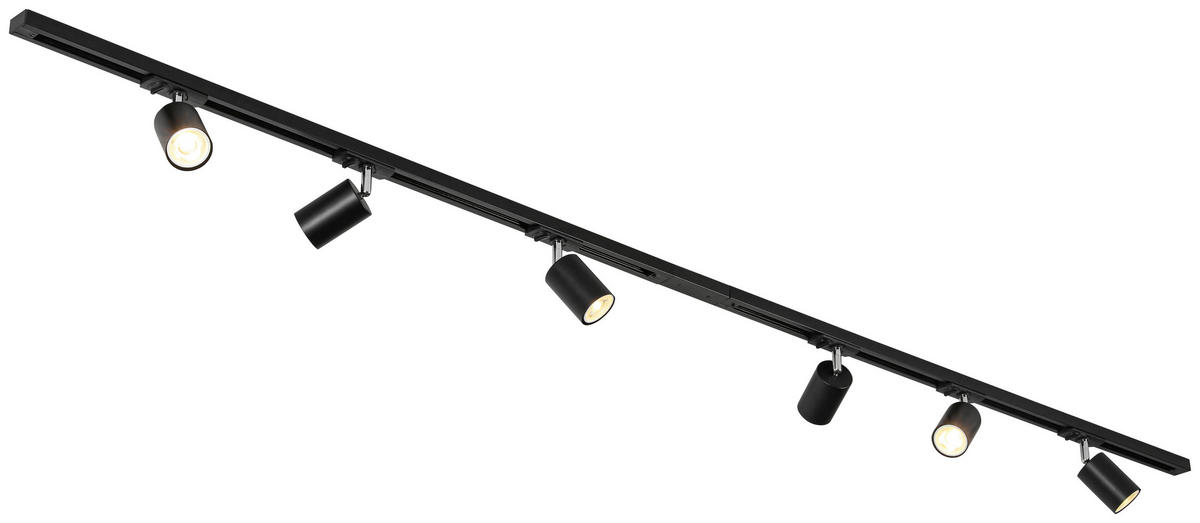 DECKENLEUCHTE 210/5,5/14 cm   - Schwarz, Trend, Kunststoff/Metall (210/5,5/14cm) - Novel