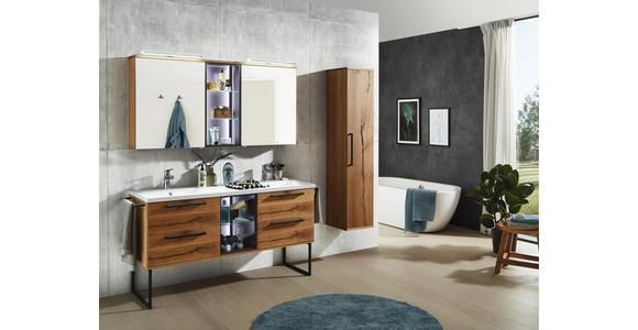 BADEZIMMER - Eichefarben/Anthrazit, Basics, Glas/Holz (155cm) - Dieter Knoll