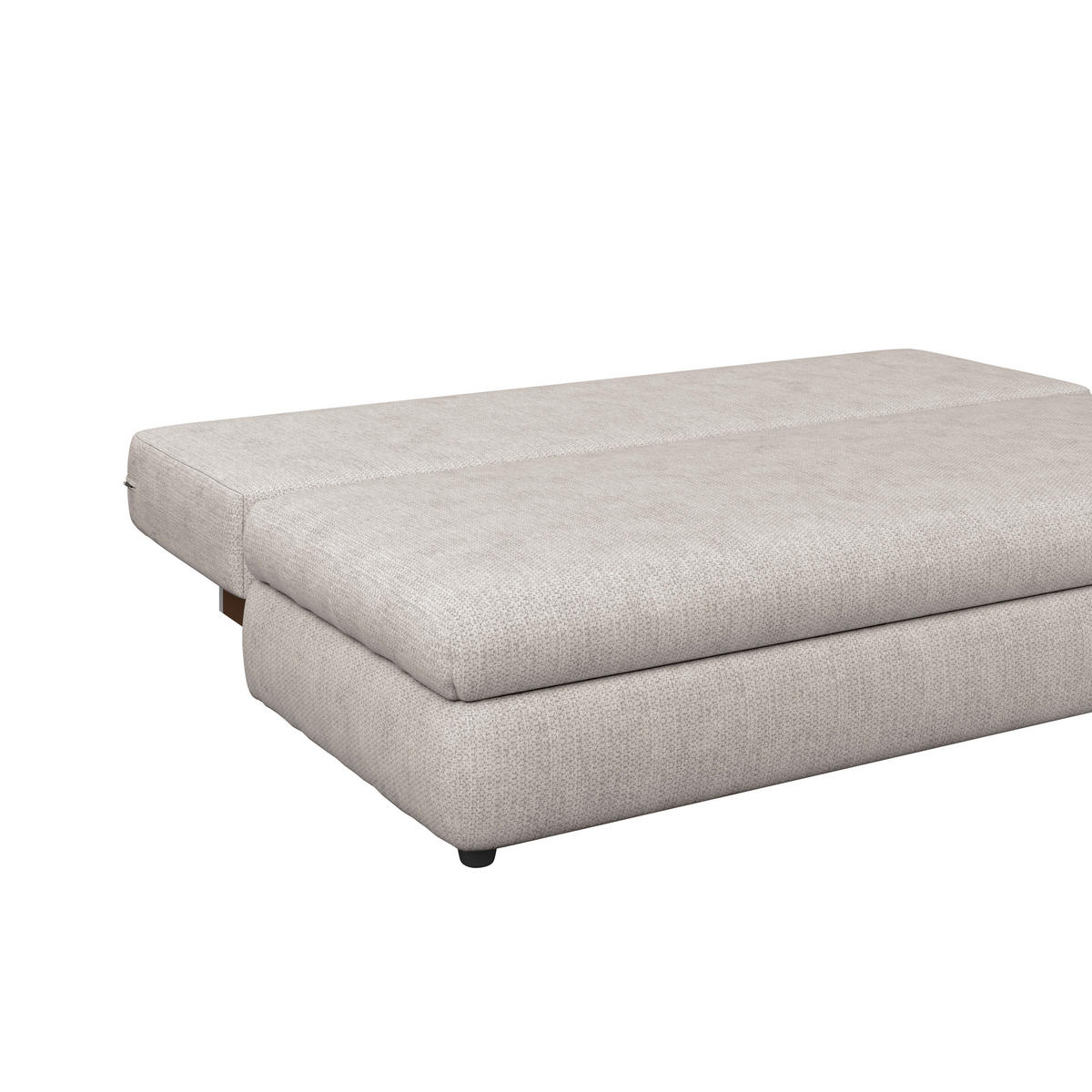 Canapea Extensibilă, lemn, plastic, textil, bej - bej/negru, Trend, plastic/lemn (205/72/100cm)