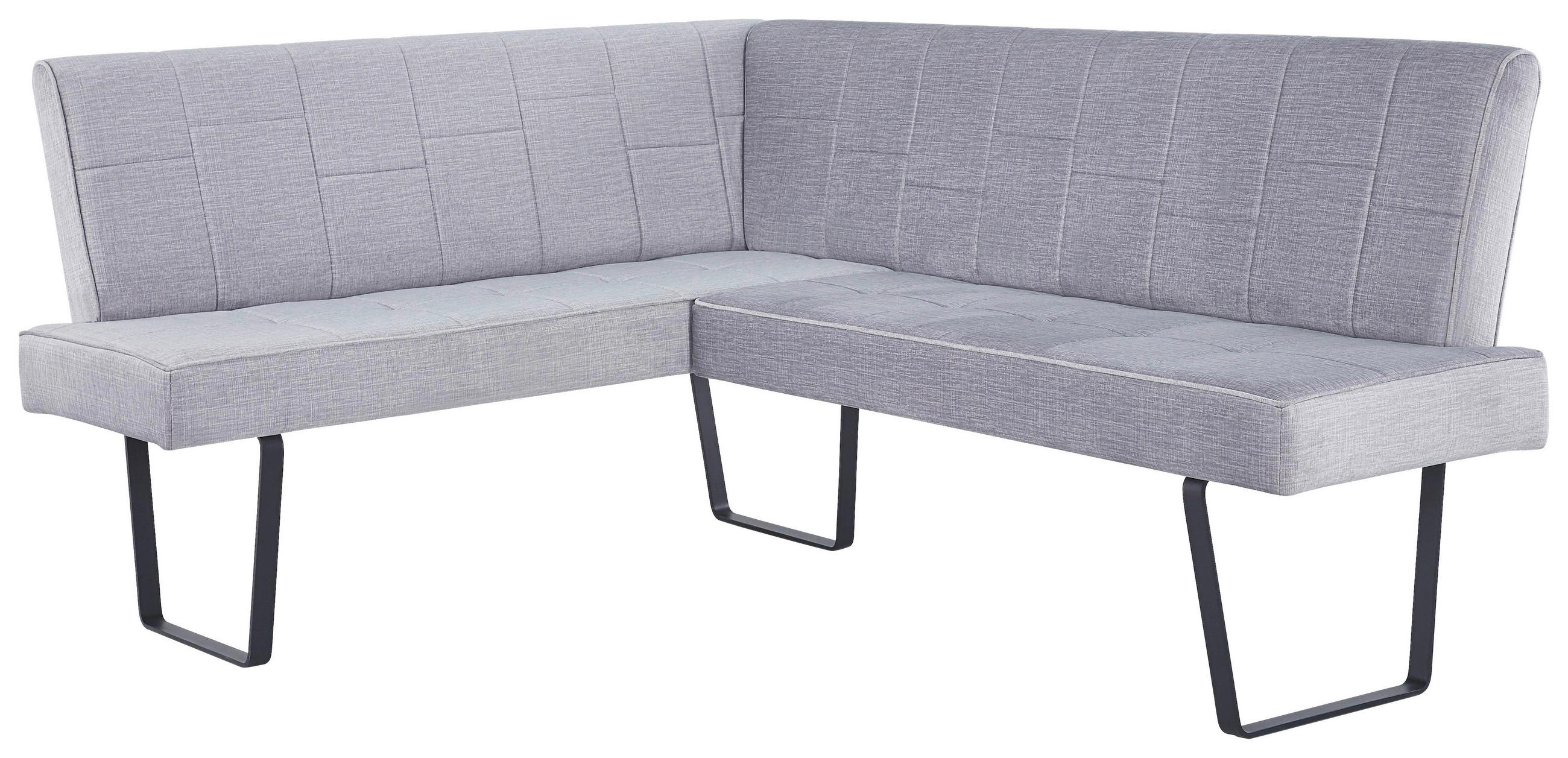 ECKBANK 150/190 cm Samt Hellbraun   - Hellbraun/Schwarz, KONVENTIONELL, Textil/Metall (150/190cm) - MID.YOU