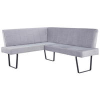 ECKBANK 150/190 cm Samt Hellbraun   - Hellbraun/Schwarz, KONVENTIONELL, Textil/Metall (150/190cm) - MID.YOU