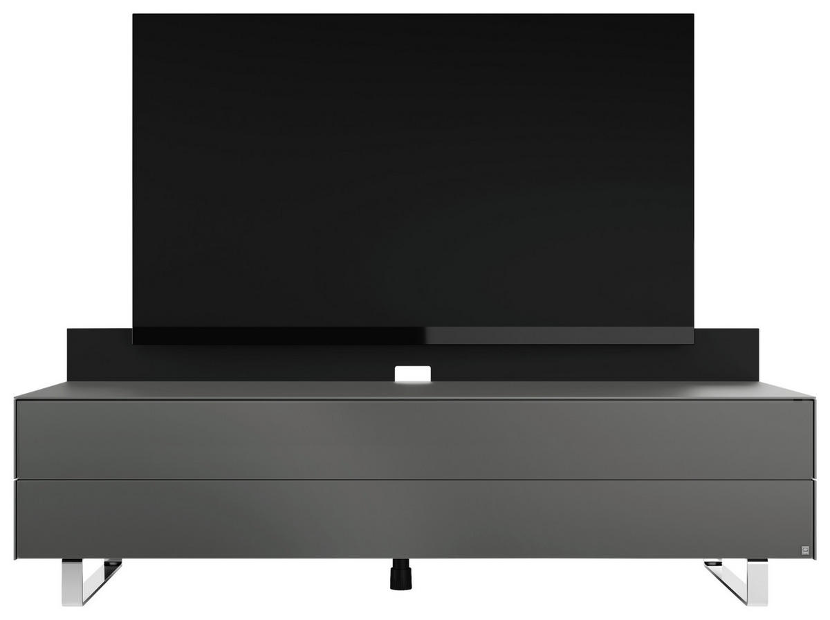 TV-ELEMENT - Chromfarben/Grau, MODERN, Glas/Holzwerkstoff (150,5/53,5/57,0cm) - Musterring